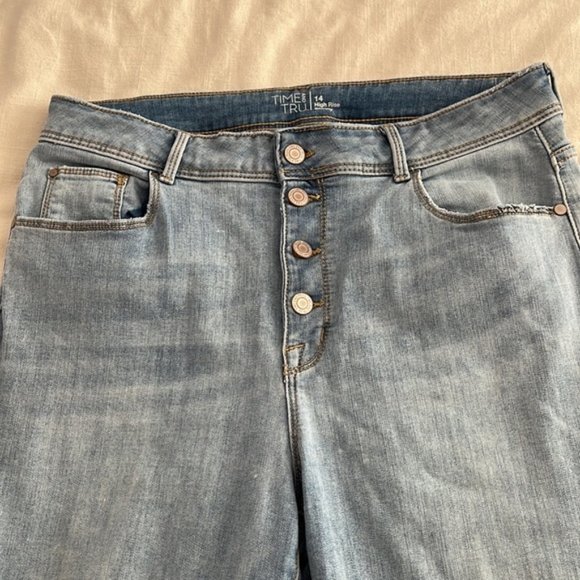 Time and Tru Denim - High-Rise Distressed Jeans